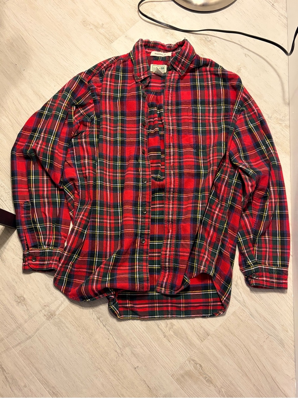 Red L.L. Bean flannel